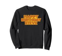 Steve Nom personnalisé Typographie rétro Joyeux Anniversaire Sweatshirt