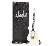 Steve Vai : JEMV7 - Réplique de guitare miniature - Cadeaux de musique - Ornement fait main échelle 1/4 - Comprend une boîte de présentation, une étiquette de nom et un support de guitare miniature