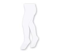 STEVEN Collants en coton uni et lisse pour enfants/Hauteur 68 cm-158 cm/Parfait pour les journées plus fraîches/Opaque/Collants pour enfants/Unisexe/Âges 0-11/Blanc/116 cm-122 cm