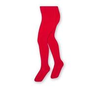 STEVEN Collants en coton uni et lisse pour enfants/Hauteur 68 cm-158 cm/Parfait pour les journées plus fraîches/Opaque/Collants pour enfants/Unisexe/Âges 0-11/Rouge/92cm-98cm