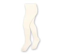 STEVEN Collants en coton uni et lisse pour enfants/Hauteur 68 cm-158 cm/Parfait pour les journées plus fraîches/Opaque/Collants pour enfants/Unisexe/Âges 0-11/Écru/92cm-98cm