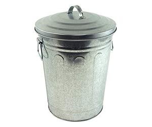 Steven Raichlen SR8012 Seau à Charbon de Bois/Cendres avec Couvercle galvanisé Acier Argent 27,69 x 27,69 x 34,67 cm