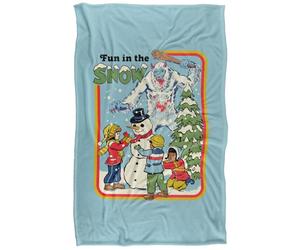 Steven Rhodes Fun in The Snow Plaid Ultra Doux au Toucher Soyeux - 91 x 147 cm
