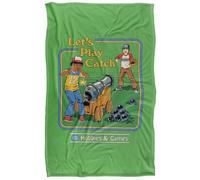 Steven Rhodes Let's Play Catch Plaid Ultra Doux au Toucher Soyeux - 91 x 147 cm