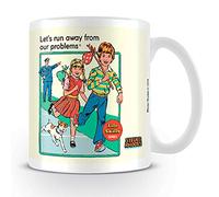 Steven Rhodes Mug en céramique 11oz/315ml - Run Away From Problems, Clair