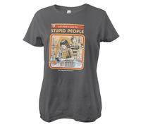 Steven Rhodes Officiellement sous Licence Cure for Stupid People Femme T-Shirt (Gris Foncé), XX-Large