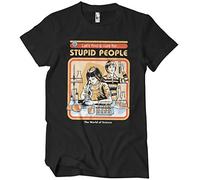 Steven Rhodes Officiellement sous Licence Cure for Stupid People Hommes T-Shirt (Noir), XX-Large