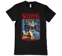 Steven Rhodes Officiellement sous Licence Santa Sees You Hommes T-Shirt (Noir), Small