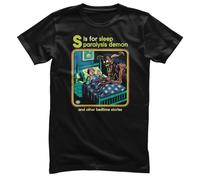 Steven Rhodes Officiellement sous Licence Sleep Paralysis Demon Hommes T-Shirt (Noir), Medium