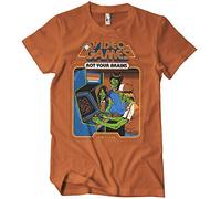 Steven Rhodes Officiellement sous Licence Video Games Rot Your Brains Hommes T-Shirt (Orange brûlé), X-Large