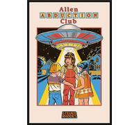 Steven Rhodes - Poster - Alien Abduction Club + cadre amovible, Shinsuke® Maxi plastique noir, vitre acrylique