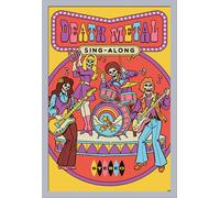 Steven Rhodes - Poster - Death Metal Sing-Along + cadre amovible, Shinsuke® Maxi MDF argenté, vitre acrylique