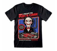 Steven Rhodes 'Saw I Want To Play A Game' (Noir) T-Shirt - NOUVEAU ET OFFICIEL