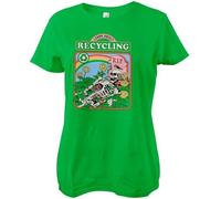 Steven Rhodes T-shirt pour femme Learn About Recycling Girly, vert, S