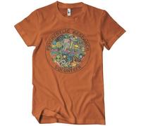 Steven Rhodes T-shirt volontaire de recherche psychédélique, Orange brûlé, L