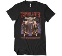 Steven Rhodes Worship Coffee T-shirt Noir, Noir , XXL