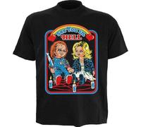 Steven Rhodes x Chucky See You in Hell Homme T-Shirt Manches Courtes Noir L