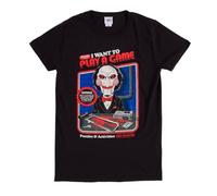 Steven Rhodes x Saw I Want to Play A Game Homme T-Shirt Manches Courtes Noir L