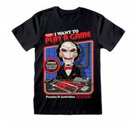 Steven Rhodes x Saw I Want to Play A Game Homme T-Shirt Manches Courtes Noir M