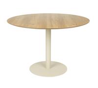 STEVEN - Table de repas acier beige D110 Beige