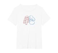 Steven Universe Ruby Sapphire Sketch T-Shirt, Femme Grandes Tailles, Blanc, 2X