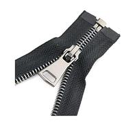 Stevenurr 5# Fermetures à glissière en métal Noir 50-150cm Fermetures à glissière à Fermeture Automatique à Fermeture éclair pour Accessoires de Couture de vêtements, 70cm