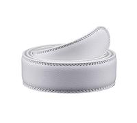 Stevenurr Ceinture en cuir pour hommes/femmes ceinture à cliquet décontractée ne comprend pas la boucle de ceinture 110cm-130cm largeur 35mm, blanc