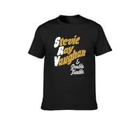 Stevie Ray Vaughan and Double Trouble Notes Men's T-Shirt Unisex Tee Black M