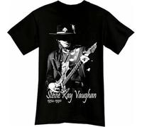 Stevie Ray Vaughan Rock Band Tribute Song CD Music T-Shirt Men's Black XXL