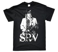 Stevie Ray Vaughan SRV T-Shirt Unisex Men Tee Black S Unisex 100% Cotton Short-Sleeve T-Shirts Black M