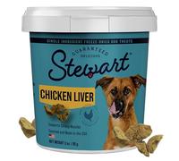 Stewart Friandises crues lyophilisées à ingrédient Unique pour Chien, Foie de Poulet, Pot refermable de 85 g, friandises d'entraînement ou surmatelas de Repas, Haute teneur en protéines, sans