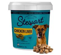 Stewart Friandises crues lyophilisées à ingrédient Unique pour Chien, Foie de Poulet, Pot refermable de 85 g, friandises d'entraînement ou surmatelas de Repas, Haute teneur en protéines, sans
