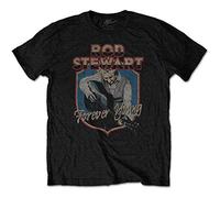 Rock Off Trade – T-shirt Stewart Rod – Forever Crest – S Noir Unisexe (Import)
