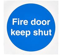 Stewart Superior M014sav-100 X 100 x 100 x 100 mm étiquette "obligatoire Fire Door Keep Shut" Sign Board - Bleu/Blanc