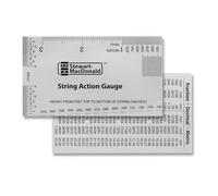 StewMac String Action Gauge, réglet souple en acier inoxydable | Réglet inox flexible pour lire action, hauteur de micros et petits écarts; graduations visibles pour réglages répétables.