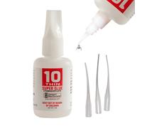 StewMac SuperGlue Thin, cyanoacrylate fluide à prise rapide, 30 ml | Très fluide pour microfissures et frettes desserrées; embouts précis limitant coulures, surplus et gaspillage à l'atelier.