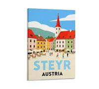 Steyr Poster mural vintage sur toile Motif Autriche 40 x 60 cm