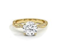 Stfery Alliance en or 18 carats avec moissanite 4 carats