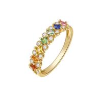Stfery Bague de promesse en or jaune 9K/14K/18K pour elle, bague de fiançailles en or avec saphir de couleur naturelle personnalisée, 10.5, Métal, Pierre précieuse naturelle
