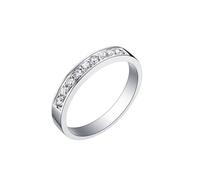 Stfery Bague demi-éternité en diamant, 9 K/14 K/18 carats, bagues de mariage en or pour femme, bagues d'anniversaire en or avec diamant naturel 0,25 ct personnalisé, T 1/2, Métal, Diamant