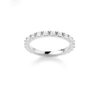 Stfery Bague d'éternité classique en moissanite, bague de fiançailles en or blanc 9K/14K/18K pour femme, bagues d'anniversaire en or avec moissanites princesse 1 ct personnalisées, 9, Métal