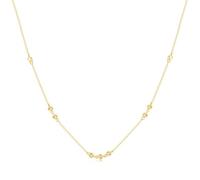 Stfery Collier Chaîne Pastille en Argent 925, Collier Femme Plaqué Or Fantaisie