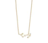 Stfery Collier Pendentif Signe Astrologique Scorpion Argent Sterling, Collier Femme Oxyde de Zirconium Doré Fantaisie