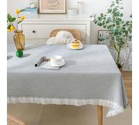 Stfery Nappe Rectangulaire Fete 90x180 Gris Blanc Tissu Nappes Imperméables