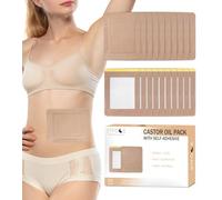 STFOCE Lot de 20 emballages d'huile de ricin en coton bio, autocollants, 17 x 13 cm, anti-fuite, pas de lavage, portable (petit, huile non incluse)