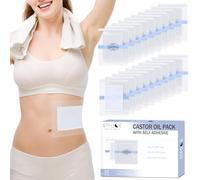 STFOCE Lot de 20 paquets d'huile de ricin flexibles et très absorbants en silicone, autocollants, 16 x 13 cm, doux pour la peau, sans fuite, pas de lavage, portable