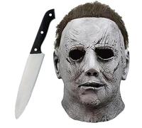 STFYUG Michael Myers Masque, Masque Halloween Effrayant, Masques Effrayants pour Cosplay, Masques Halloween pour Adultes, Halloween en latex Horreur Tête Complète Masque