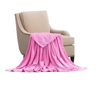 STGAO Couverture 110 x 150 cm Anti-Boulochage Couverture Flanelle Légère et Confortableen pour Maison, Canapé, Chaise, Lit, Voyages, Rose