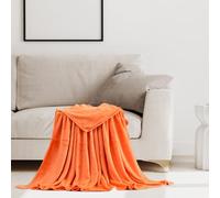 STGAO Couverture 130 x 170 cm Douce et Respirante Jeté de Canapé Chaud, Léger pour Maison, Canapé, Chaise, Lit, Voyages, Orange