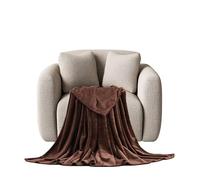 STGAO Couverture 90 x 200 cm Utilisable des Deux Côtés Plaid Canapé Grande Douce et Moelleuse pour Chambre Sofa Lit Fauteuil, Marron